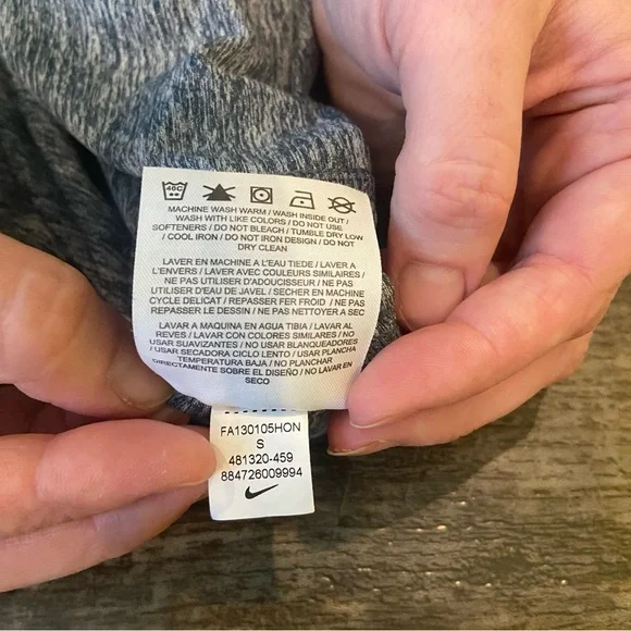 Nike Gray and Orange ladies Sz S 3/4 zip running dry fit - Picture 7 of 11